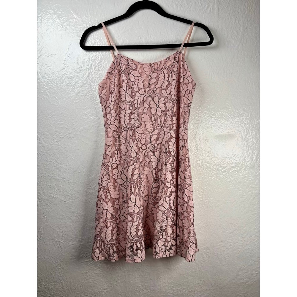 Emerald Sundae Lace Mini Dress Small Pink Fit Flare Coquette Balletcore Romantic